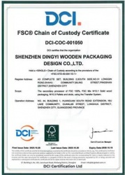 祝賀深圳市鼎翼木箱包裝設計有限公司2025年一次性成功通過FSC森林認證并取得證書